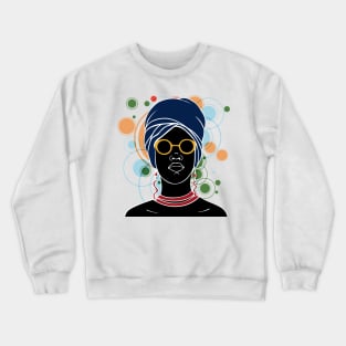 Black Beauty - Blue Turban Crewneck Sweatshirt